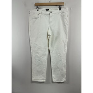 Womans Excellent Ann Taylor Curvy White Jeans Size 14 0243/D-5